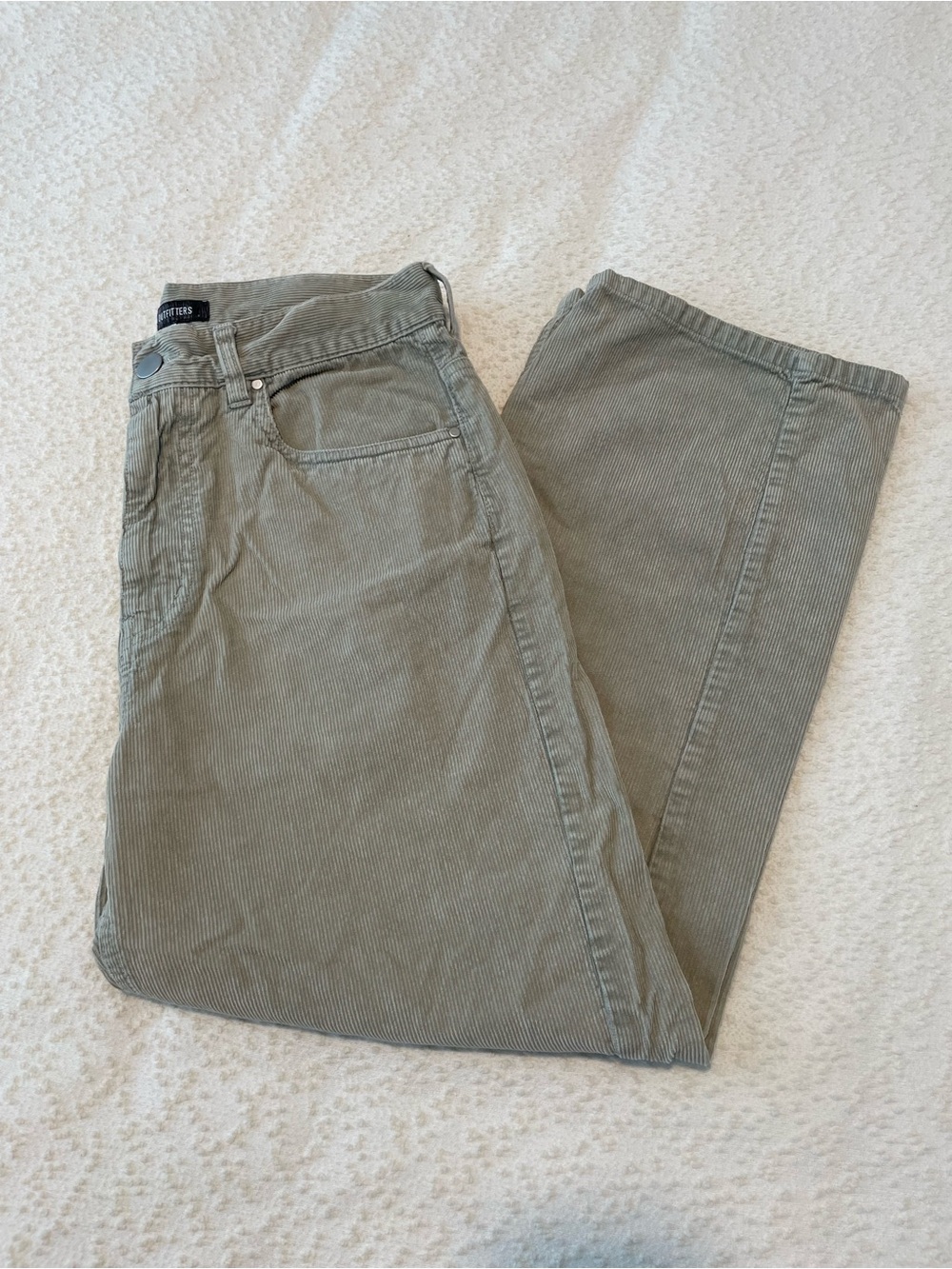 Urban Outfiters Light Gray-Khaki Toned Corduroy Pants